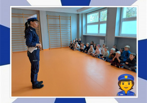 Pani Policjantka w klasie 1a i 1b.