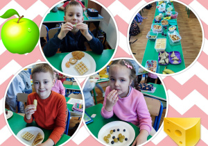 Zdrowe śniadanie w klasie 1b.