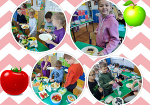 Zdrowe śniadanie w klasie 1b.