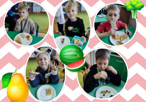 Zdrowe śniadanie w klasie 1b.