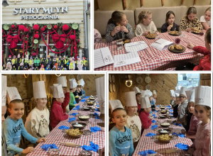 Klasa 2a i 2b w Pierogarni Stary Młyn.