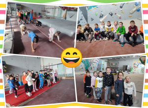 Klasa 1b klasy w Spot Boulder Caffe.