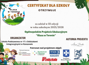 Projekt ,,Klasa w terenie'' w klasach drugich.